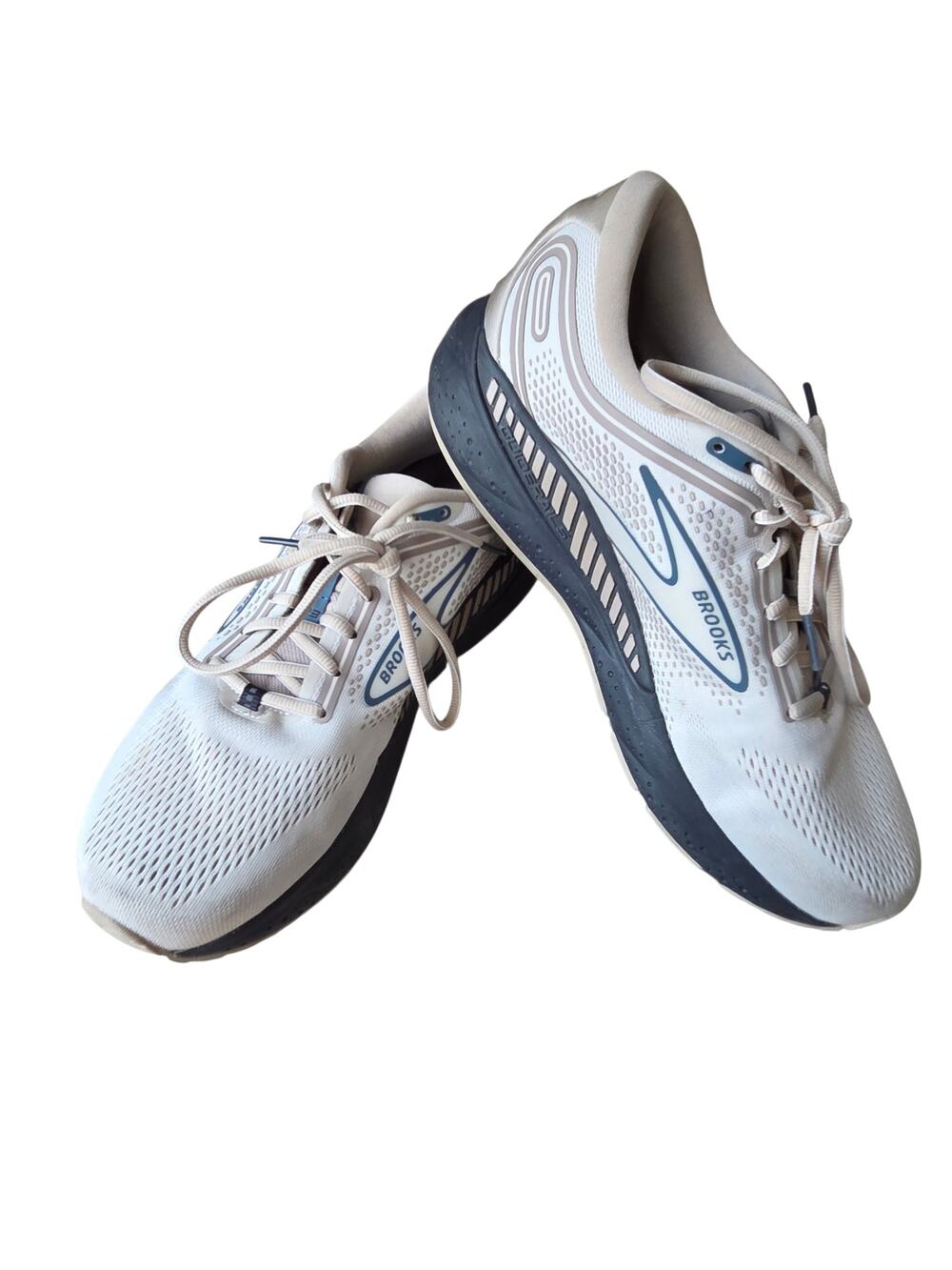 Brooks GTS 23 Running Shoes Sneakers Men's sz 10.5 Chateau Grey/White Sand/Blue